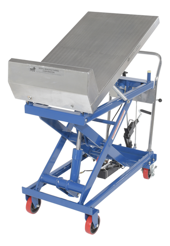 Steel Lift and Tilt Carts with Sequence Select 22 In. x 33-1/2 In. 1000 Lb. Capacity Blue